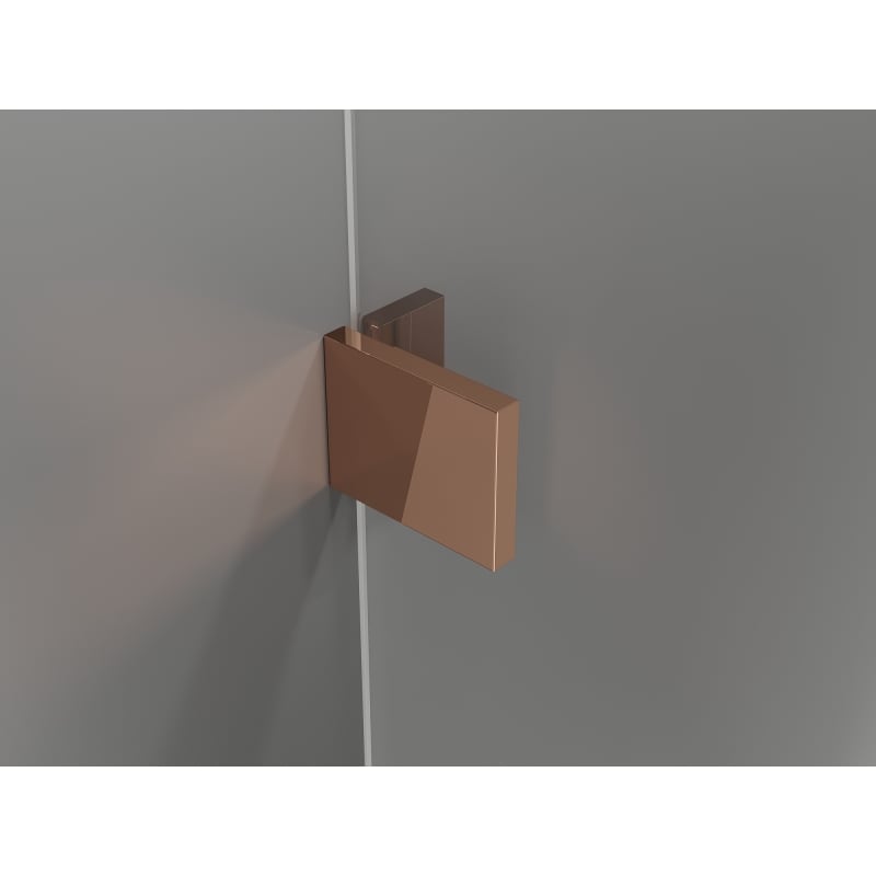 Mexen Lunar-B L porta de duche de batente direita 150 cm, transparente, ouro rosa - 832SL-150-050-60-00-P