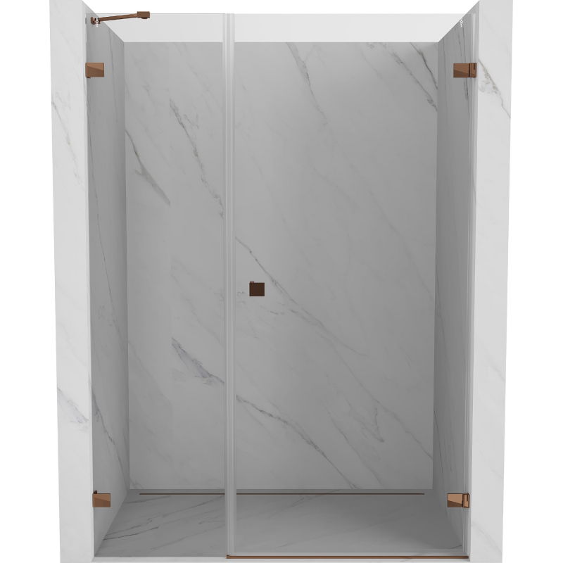 Mexen Lunar-B draaideur voor douche rechts 120 cm, transparant, roze goud - 832S-120-050-60-00-P