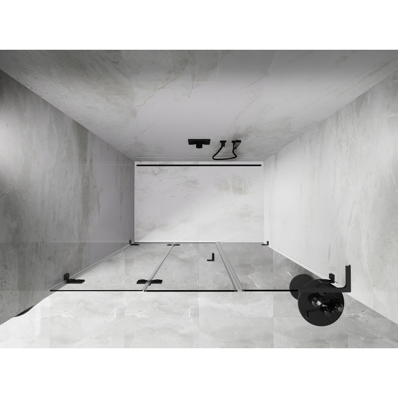 Mexen Lunar-F L vouwdeur douche links 110 cm, transparant, gun metal - 836SL-110-050-95-00-L