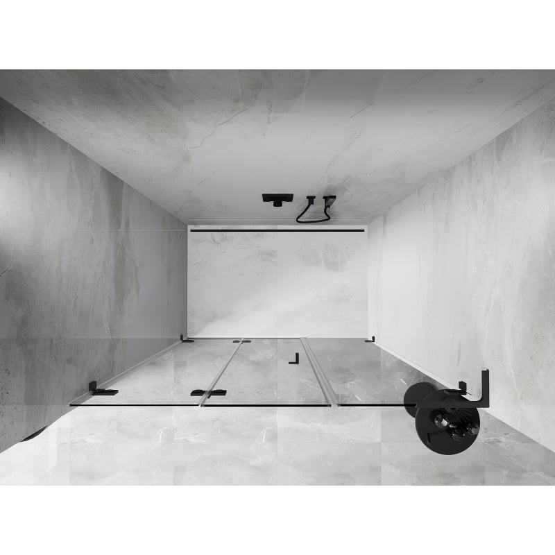 Mexen Lunar-F L drzwi prysznicowe składane lewe 135 cm, transparent, gun metal - 836SL-135-050-95-00-L