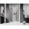 Mexen Lunar-F L porte de douche pliante gauche 145 cm, transparent, gun metal - 836SL-145-050-95-00-L