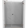 Mexen Lunar-B drzwi prysznicowe uchylne prawe 150 cm, transparent, różowe złoto - 832S-150-050-60-00-P