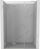 Mexen Lunar-F L preklopna lijeva tuš vrata 120 cm, transparentna, brušeni nikal - 836SL-120-050-97-00-L