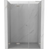 Mexen Lunar-F L drzwi prysznicowe składane lewe 130 cm, transparent, nikiel szczotkowany - 836SL-130-050-97-00-L