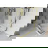 Mexen Rio douchecabine vierkant 80 x 80 cm, transparant, goud + Flat douchebak, wit - 860-080-080-50-00-4010G