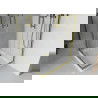 Mexen Rio douchecabine vierkant 80 x 80 cm, transparant, goud + Flat douchebak, wit - 860-080-080-50-00-4010G