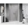 Mexen Lunar-F L porte de douche pliante gauche 140 cm, transparent, nickel brossé - 836SL-140-050-97-00-L