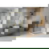 Mexen Rio douchecabine vierkant 80 x 80 cm, transparant, goud + Flat douchebak, wit - 860-080-080-50-00-4010G