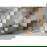 Mexen Rio douchecabine vierkant 80 x 80 cm, transparant, goud + Flat douchebak, wit - 860-080-080-50-00-4010G