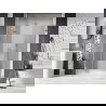 Mexen Lunar-F L faltbare Duschabtrennung links 150 cm, transparent, gebürstetes Nickel - 836SL-150-050-97-00-L