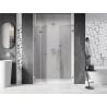 Mexen Lunar-F L portes de douche pliantes gauche 150 cm, transparent, nickel brossé - 836SL-150-050-97-00-L