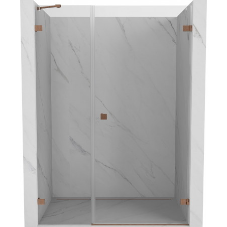 Mexen Lunar-B parema hinged dušiuks 110 cm, läbipaistev, harjatud vask - 832S-110-050-65-00-P
