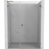 Mexen Lunar-B L right swing shower door 125 cm, transparent, brushed copper - 832SL-125-050-65-00-P