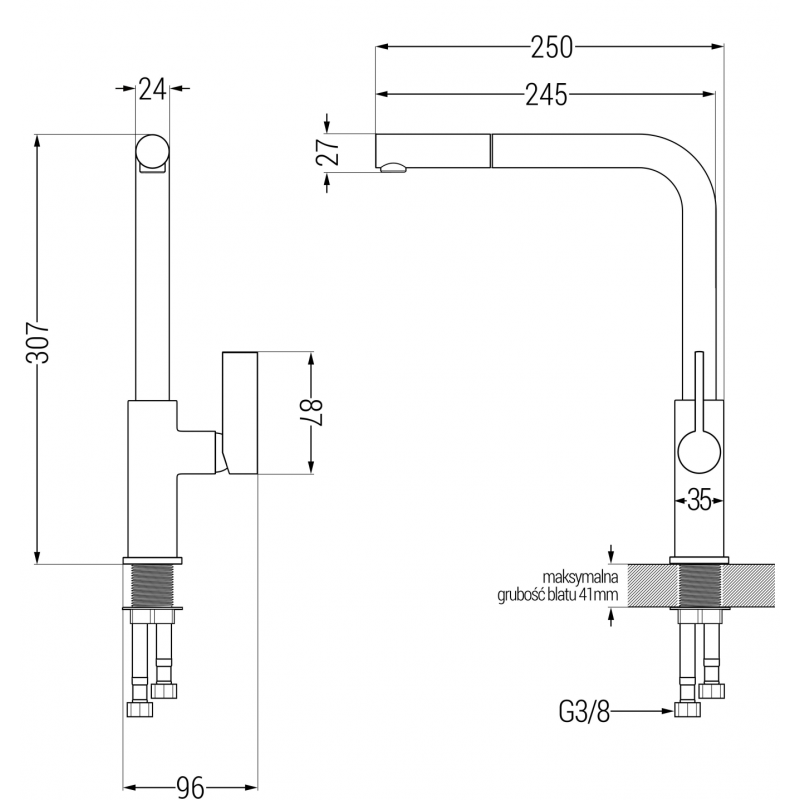 Mexen Flora keittiöhana, kulta/musta pilkullinen - 670401-75