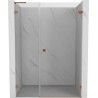 Mexen Lunar-B L duššiuksed, parempoolsed, 130 cm, läbipaistev, harjatud vask - 832SL-130-050-65-00-P