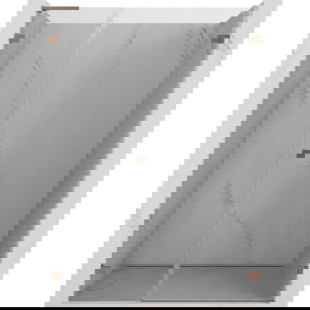 Mexen Lunar-B L Duschdrehtür rechts 140 cm, transparent, gebürstetes Kupfer - 832SL-140-050-65-00-P