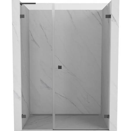 Mexen Lunar-B L shower door right hinged 130 cm, transparent, brushed gun gray - 832SL-130-050-66-00-P