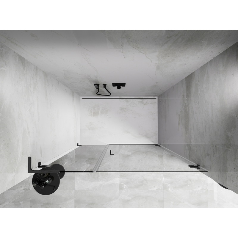 Mexen Lunar-B L drzwi prysznicowe uchylne prawe 130 cm, transparent, gun gray szczotkowany - 832SL-130-050-66-00-P