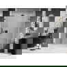 Mexen Lunar-B L douchedeur scharnierend rechts 140 cm, transparant, geborsteld geweergrijs - 832SL-140-050-66-00-P