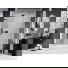 Mexen Lunar-B L douchedeur scharnierend rechts 140 cm, transparant, geborsteld geweergrijs - 832SL-140-050-66-00-P