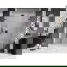 Mexen Lunar-B L douchedeur scharnierend rechts 140 cm, transparant, geborsteld geweergrijs - 832SL-140-050-66-00-P