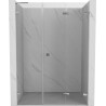 Mexen Lunar-F L kokkupandavad dušiuksed, parempoolne, 110 cm, läbipaistev, kroom - 836SL-110-050-01-00-P