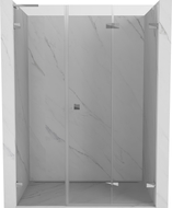 Mexen Lunar-F L dušiuksed kokkupandavad parempoolsed 120 cm, läbipaistev, kroom - 836SL-120-050-01-00-P