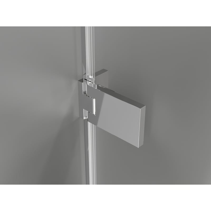 Mexen Lunar-F L kokkupandavad dušiuksed paremale 125 cm, läbipaistvad, kroom - 836SL-125-050-01-00-P