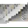 Mexen Rio vierkante douchecabine 80 x 80 cm, matglas, goud + platte douchebak, wit - 860-080-080-50-30-4010G