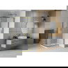 Mexen Rio vierkante douchecabine 80 x 80 cm, matglas, goud + platte douchebak, wit - 860-080-080-50-30-4010G