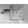 Mexen Rio cabine de douche carrée 80 x 80 cm, givrée, or + receveur de douche Flat, blanc - 860-080-080-50-30-4010G