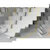 Mexen Rio vierkante douchecabine 80 x 80 cm, matglas, goud + platte douchebak, wit - 860-080-080-50-30-4010G