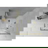 Mexen Rio douchecabine vierkant 90 x 90 cm, matglas, goud + Flat douchebak, wit - 860-090-090-50-30-4010G