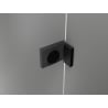 Mexen Lunar-B L porte de douche battante droite 120 cm, transparent, noir - 832SL-120-050-70-00-P