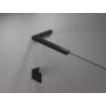 Mexen Lunar-B L porte de douche battante droite 120 cm, transparent, noir - 832SL-120-050-70-00-P