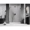 Mexen Lunar-B L porte de douche battante droite 120 cm, transparent, noir - 832SL-120-050-70-00-P