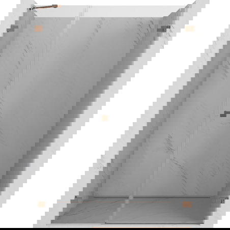 Mexen Lunar-B krilna vrata za prho, desna 135 cm, prozorna, brušen baker - 832S-135-050-65-00-P