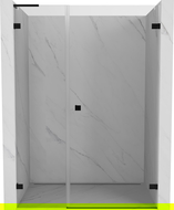 Mexen Lunar-B L porte de douche pivotante droite 130 cm, transparent, noir - 832SL-130-050-70-00-P