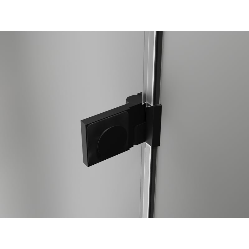 Mexen Lunar-B L 145 cm Right-Hand Swinging Shower Door, Transparent, Black - 832SL-145-050-70-00-P