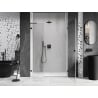 Mexen Lunar-B L 145 cm Right-Hand Swinging Shower Door, Transparent, Black - 832SL-145-050-70-00-P