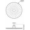 Mexen D-40 Regendusche 22 cm, Graphit - 79740-66