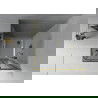 Mexen Rio douchecabine vierkant 80 x 80 cm, grafiet, goud + Flat douchebak, wit - 860-080-080-50-40-4010G