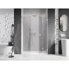 Mexen Lunar-F L porta doccia pieghevole destra 120 cm, trasparente, bianco - 836SL-120-050-20-00-P