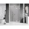 Mexen Lunar-F L portes de douche pliantes droites 130 cm, transparentes, blanches - 836SL-130-050-20-00-P