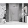 Mexen Lunar-F L drzwi prysznicowe składane prawe 140 cm, transparent, białe - 836SL-140-050-20-00-P