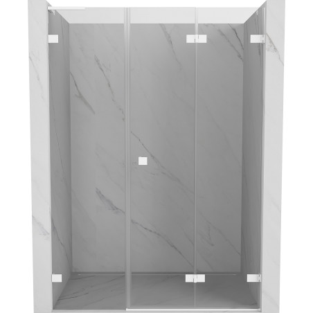 Mexen Lunar-F L drzwi prysznicowe składane prawe 145 cm, transparent, białe - 836SL-145-050-20-00-P
