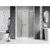 Mexen Lunar-F L drzwi prysznicowe składane prawe 145 cm, transparent, białe - 836SL-145-050-20-00-P
