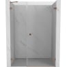 Mexen Lunar-B paremakse hingedega dušiuksed 145 cm, läbipaistev, harjatud vask - 832S-145-050-65-00-P