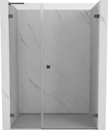 Mexen Lunar-B L puerta de ducha batiente derecha 115 cm, transparente, gun metal - 832SL-115-050-95-00-P