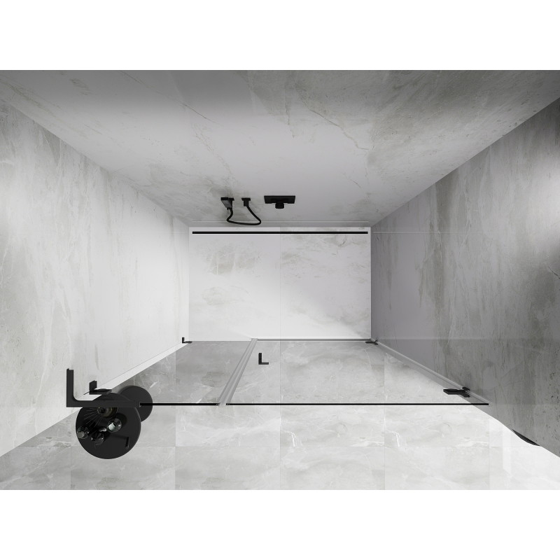 Mexen Lunar-B L dušinurk pöörduks parempoolne 120 cm, läbipaistev, relvmetall - 832SL-120-050-95-00-P